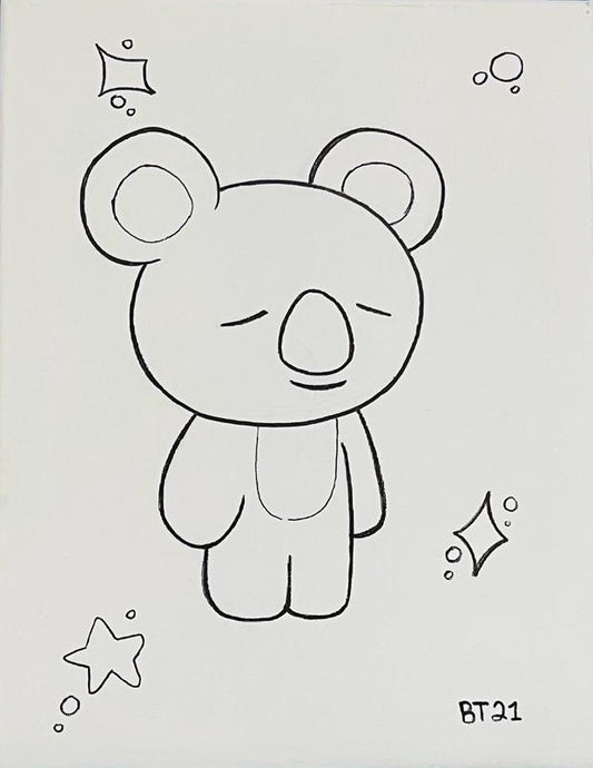 BT21 Koya Pre-Traced Canvas