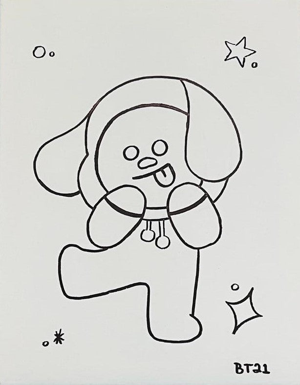 BT21 Chimmy Pre-Traced Canvas