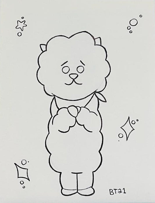 BT21 RJ Pre-Traced Canvas