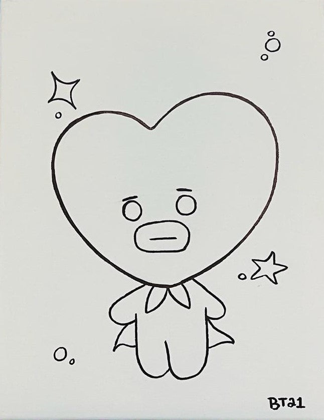 BT21 Tata Pre-Traced Canvas