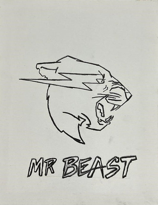 Mr. Beast Logo Pre-Traced Canvas