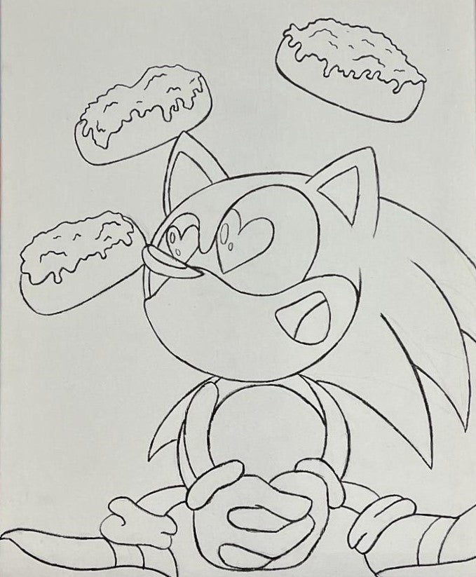 Sonic Pre-Traced Canvas