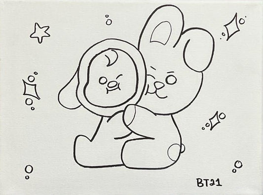 BT21 Duo Pre-Traced Canvas